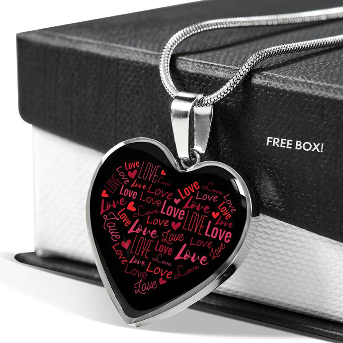 Love Necklace Dark | Luxury Necklace | Heart Pendant