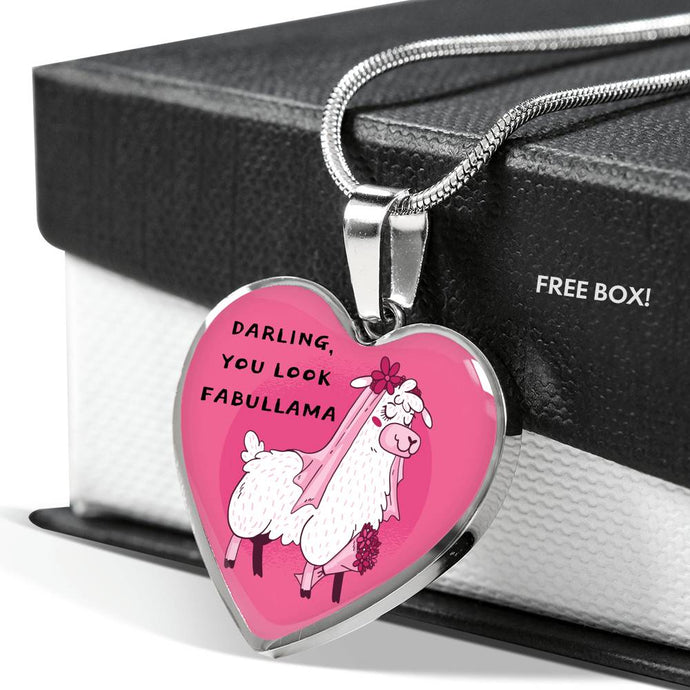 Llama Bride Necklace | Luxury Necklace | Heart Pendant