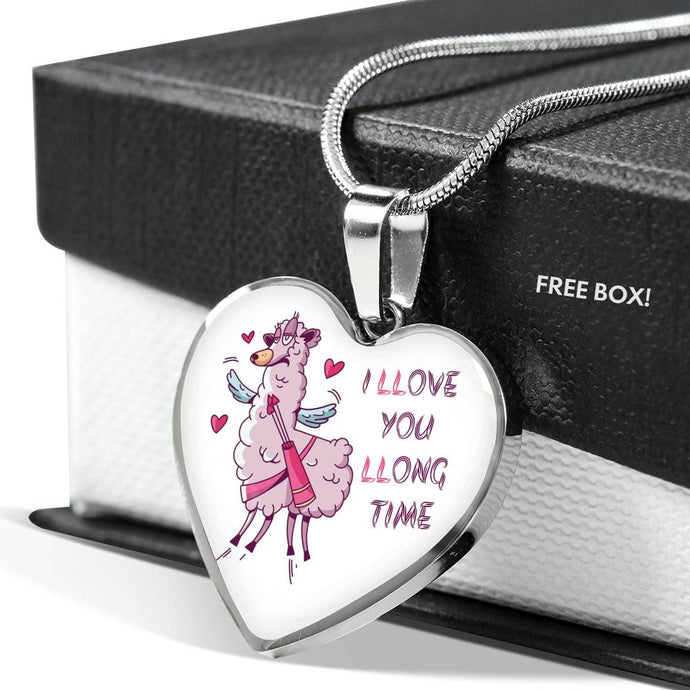 Llama Love Necklace | Luxury Necklace | Heart Pendant