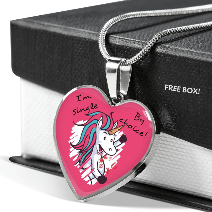 Valentine Unicorn | Luxury Necklace | Heart Pendant